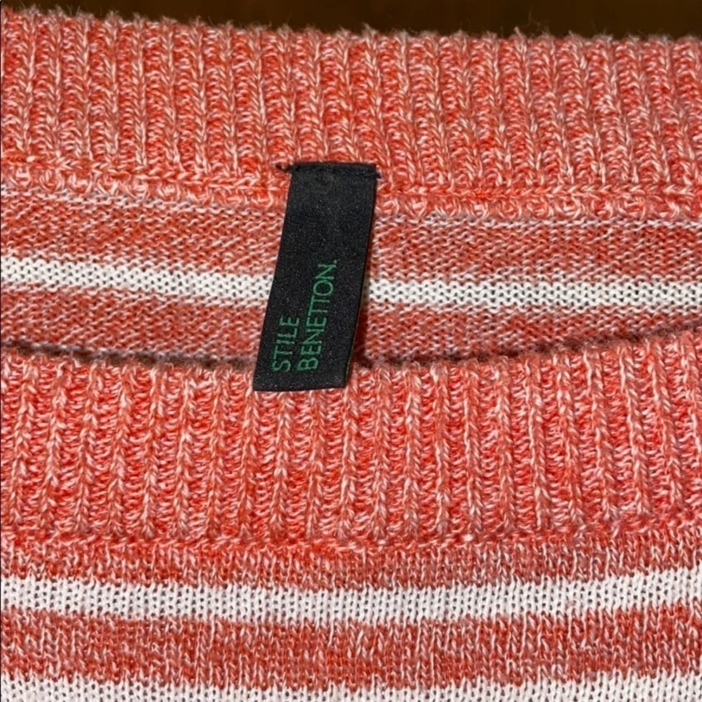 Stile Benetton Cotton Striped Sweater tagged XL-closer to M/L, preloved … - Picture 6 of 10